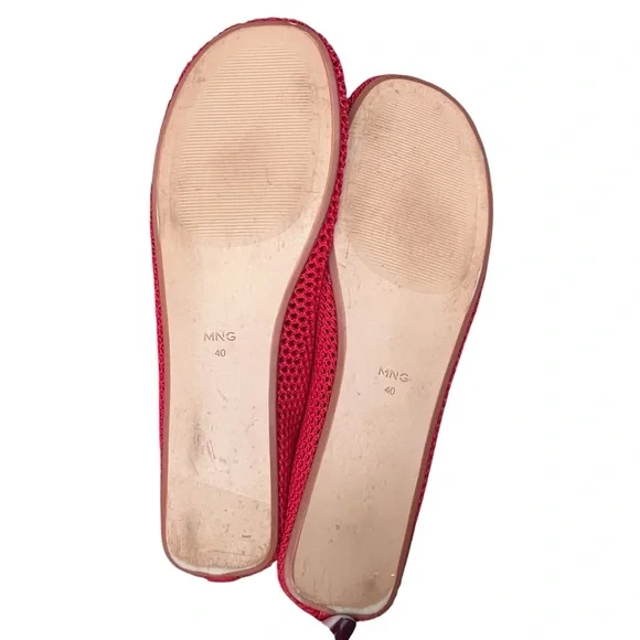 Mango Red Mesh Soft Ballet Slippers Flats — 40 US 9/9.5 - Picture 9 of 10